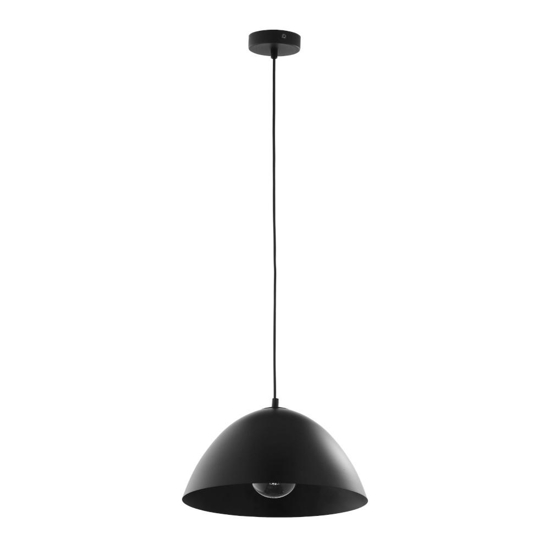 Lampadario cupola di metallo nero 34cm per cucina